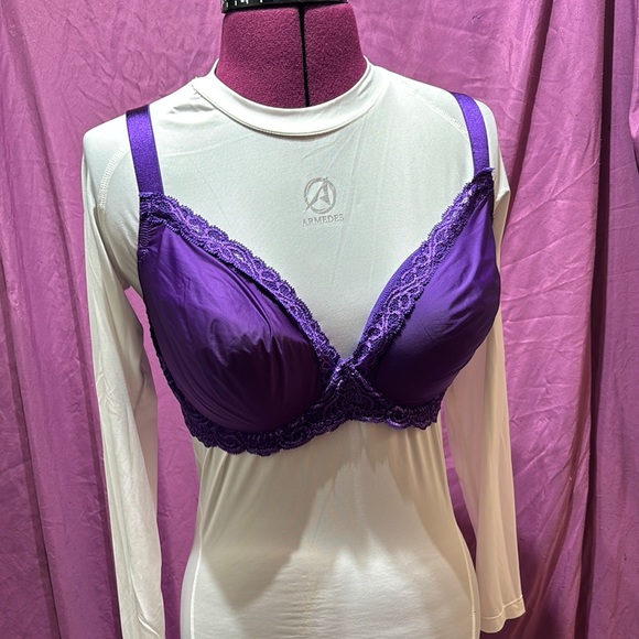 NWT ADORE ME Purple Lace Women's Bra Size 36DDD Very Sexy - Picture 1 of 4